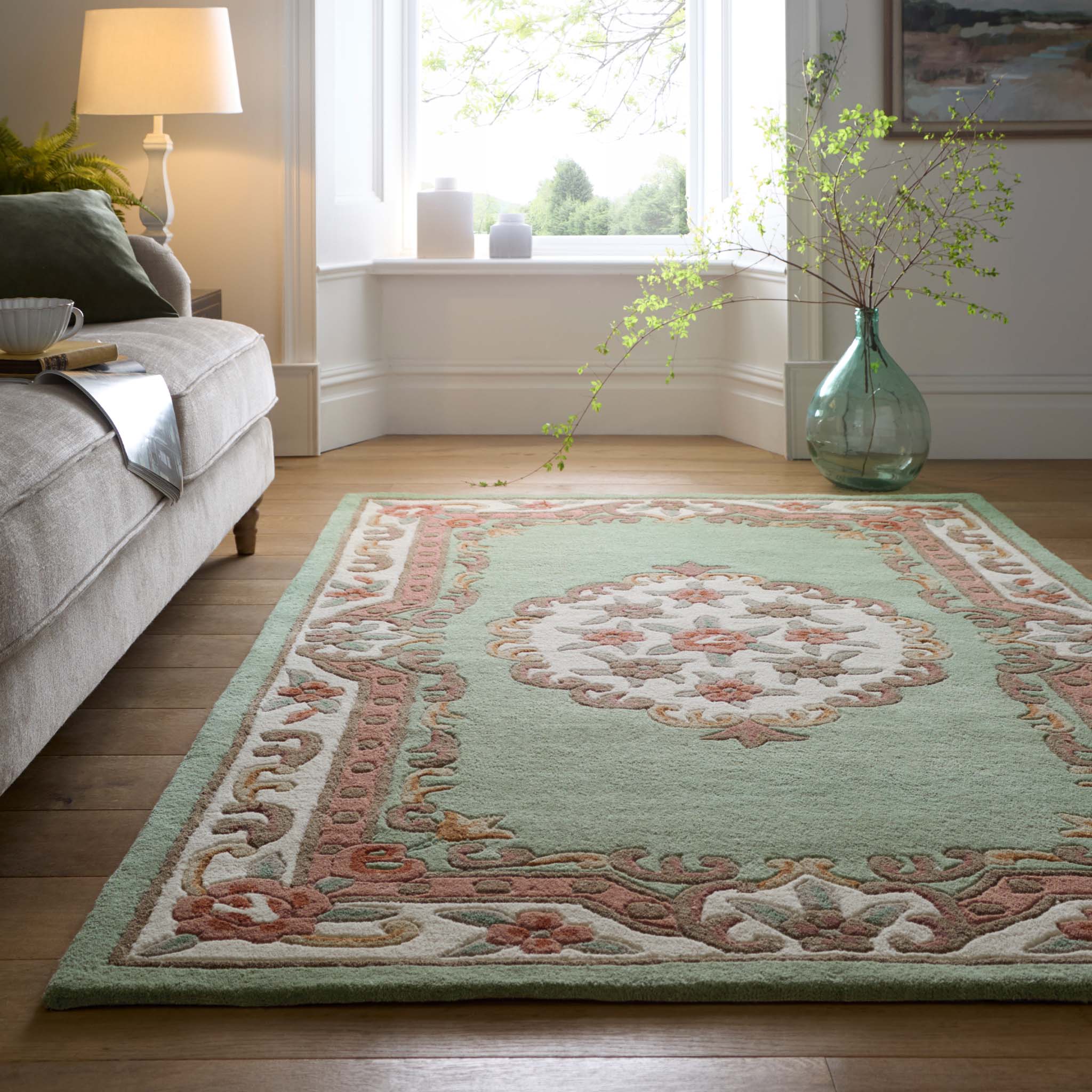 Shensi Aubusson Rug in Green