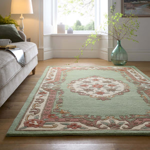 Shensi Aubusson Rug in Green