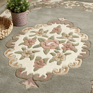 Shensi Aubusson Rug in Grey 4