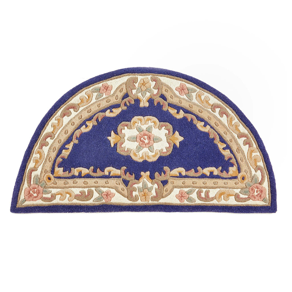 Shensi Aubusson Rug in Navy Blue