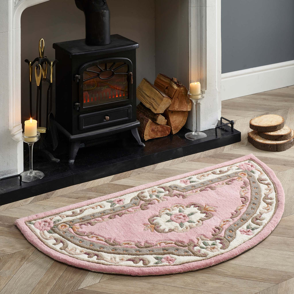 Shensi Aubusson Rug in Pink