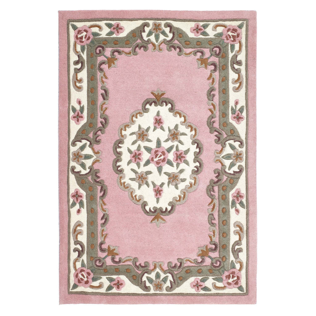 Shensi Aubusson Rug in Pink