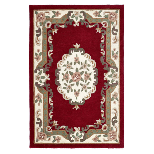 Shensi Aubusson Rug in Wine