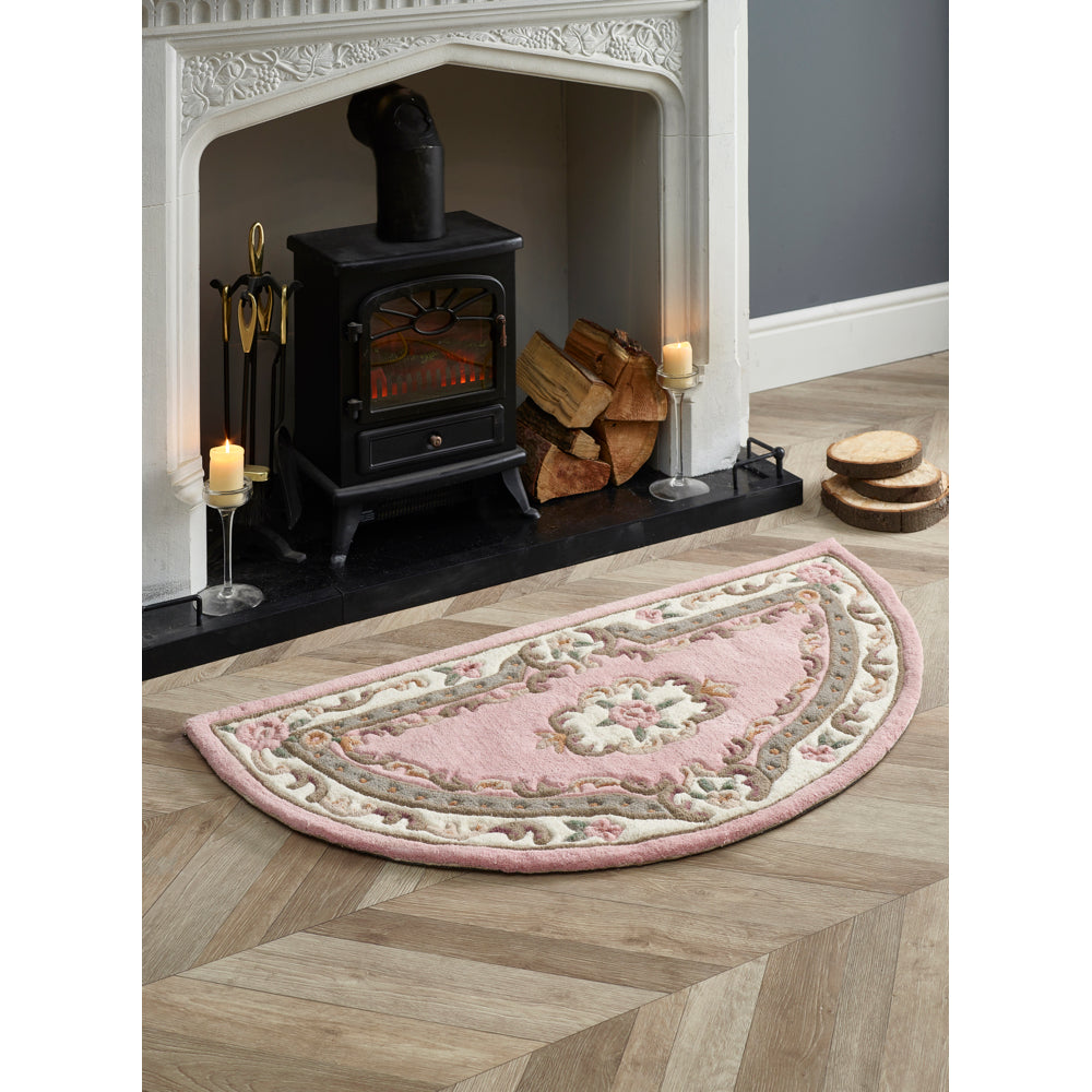 Shensi Rugs Shensi Aubusson Pink Wool Rug - Hug Rug