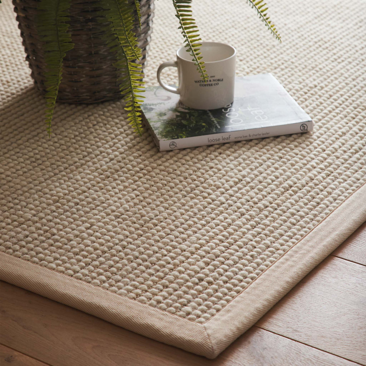 Beige Sisal Boucle Rug | Sisal Wool Rug | Hug Rug