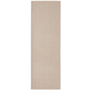 Sisal Boucle Beige Runner- a jute wool blend runner with a beige border. 