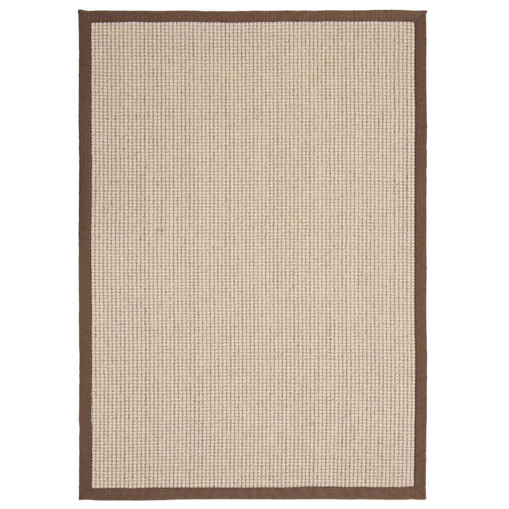 Sisal Boucle Mocha Rug- a jute wool blend rug with a mocha border. 