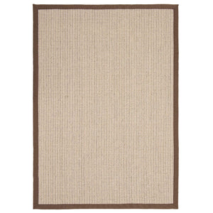 Sisal Boucle Mocha Rug- a jute wool blend rug with a mocha border. 