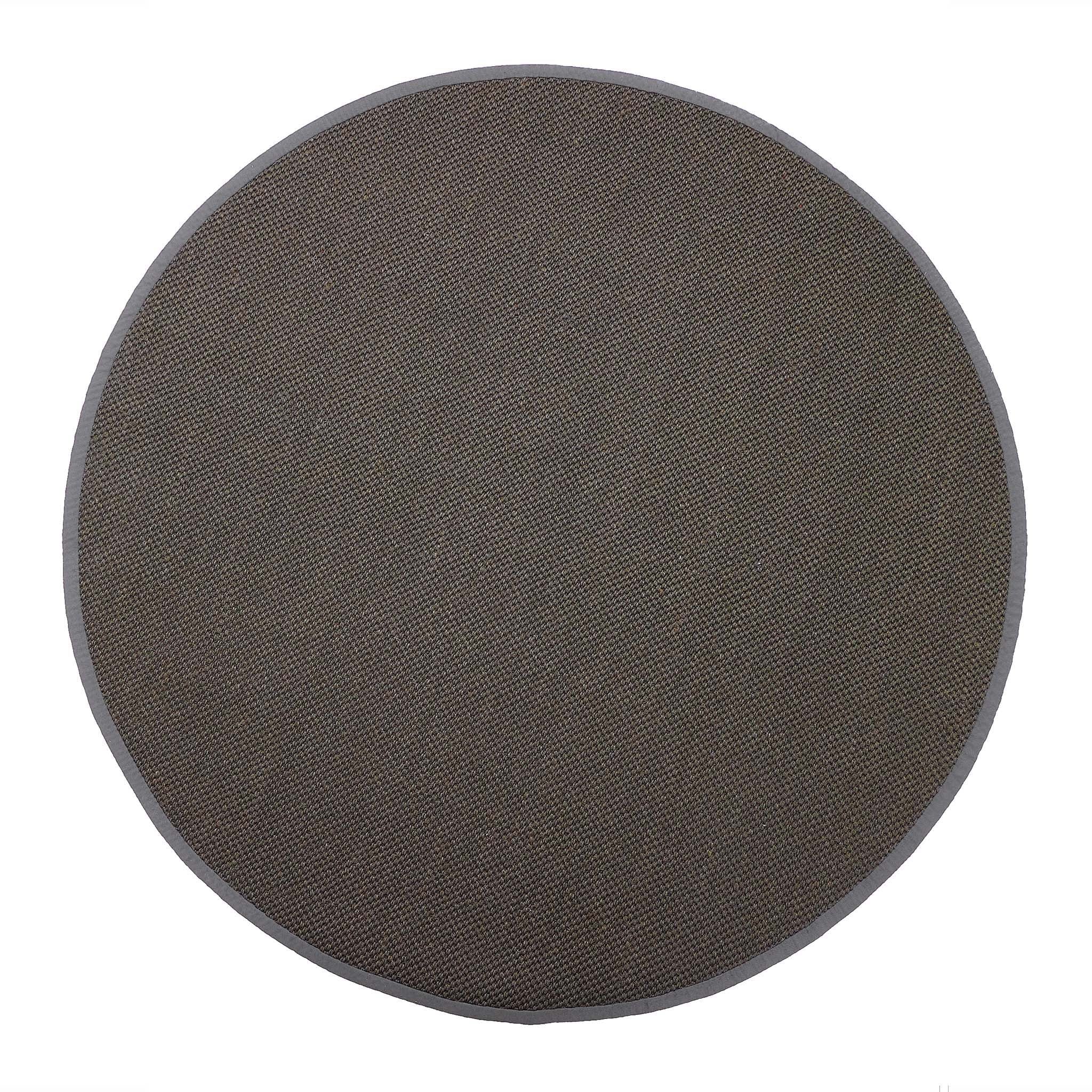 Sisal Grey with Dark Grey Border Rug made from 100% sisal in a solid grey. 