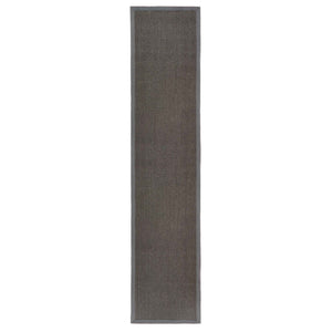 Sisal Grey with Dark Grey Border Rug Runner made from 100% sisal in grey. 