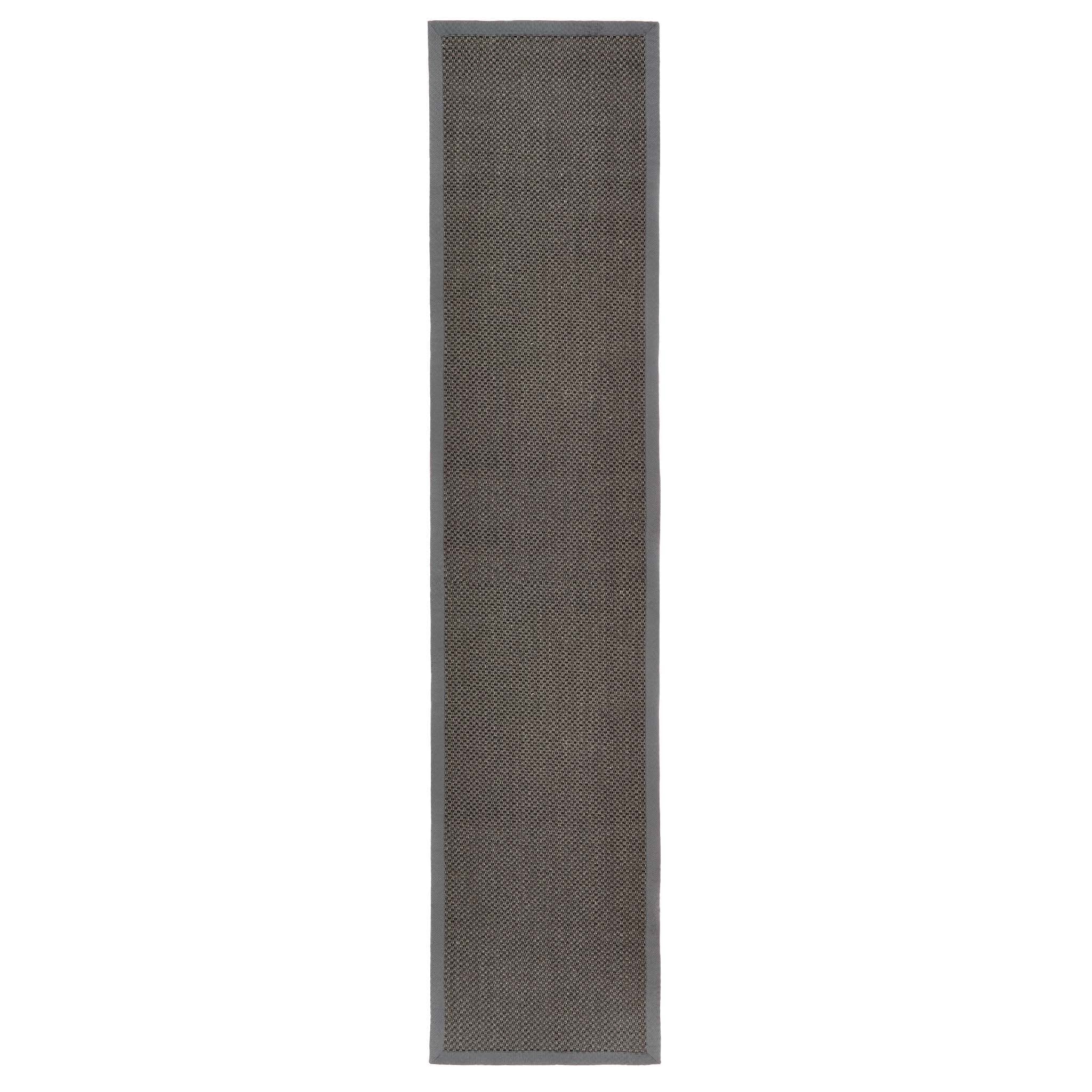 Sisal Grey with Dark Grey Border Rug Runner made from 100% sisal in grey. 