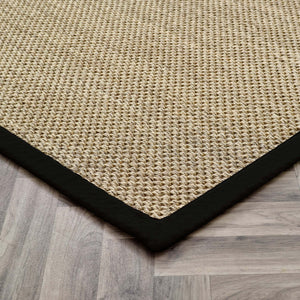 Sisal Rug- 100% Sisal rug with a black border. 