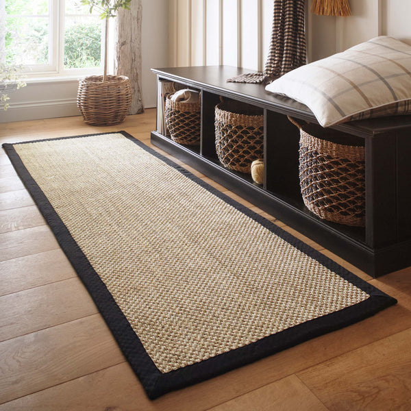 Sisal-Light-Beige-With-Black-Border-Runner-Lifestyle