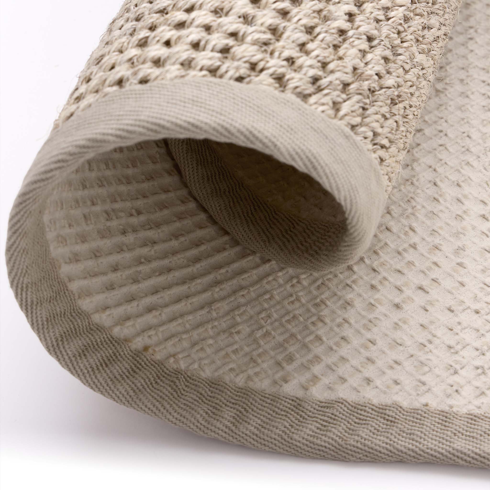 Sisal Rug Light Beige with Sand Border