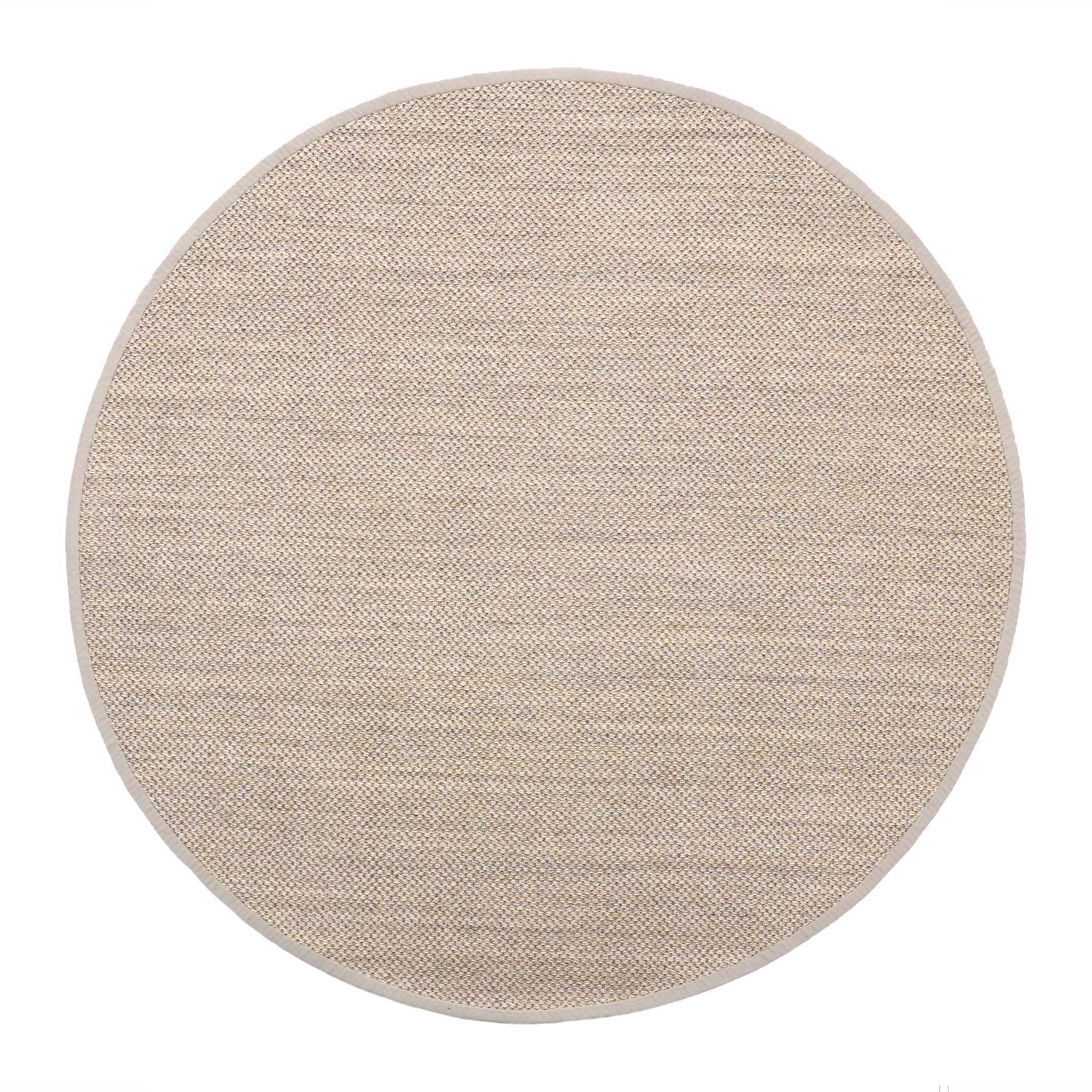 Sisal  Light Beige with Sand Border Rug- a 100% sisal rug in beige. 