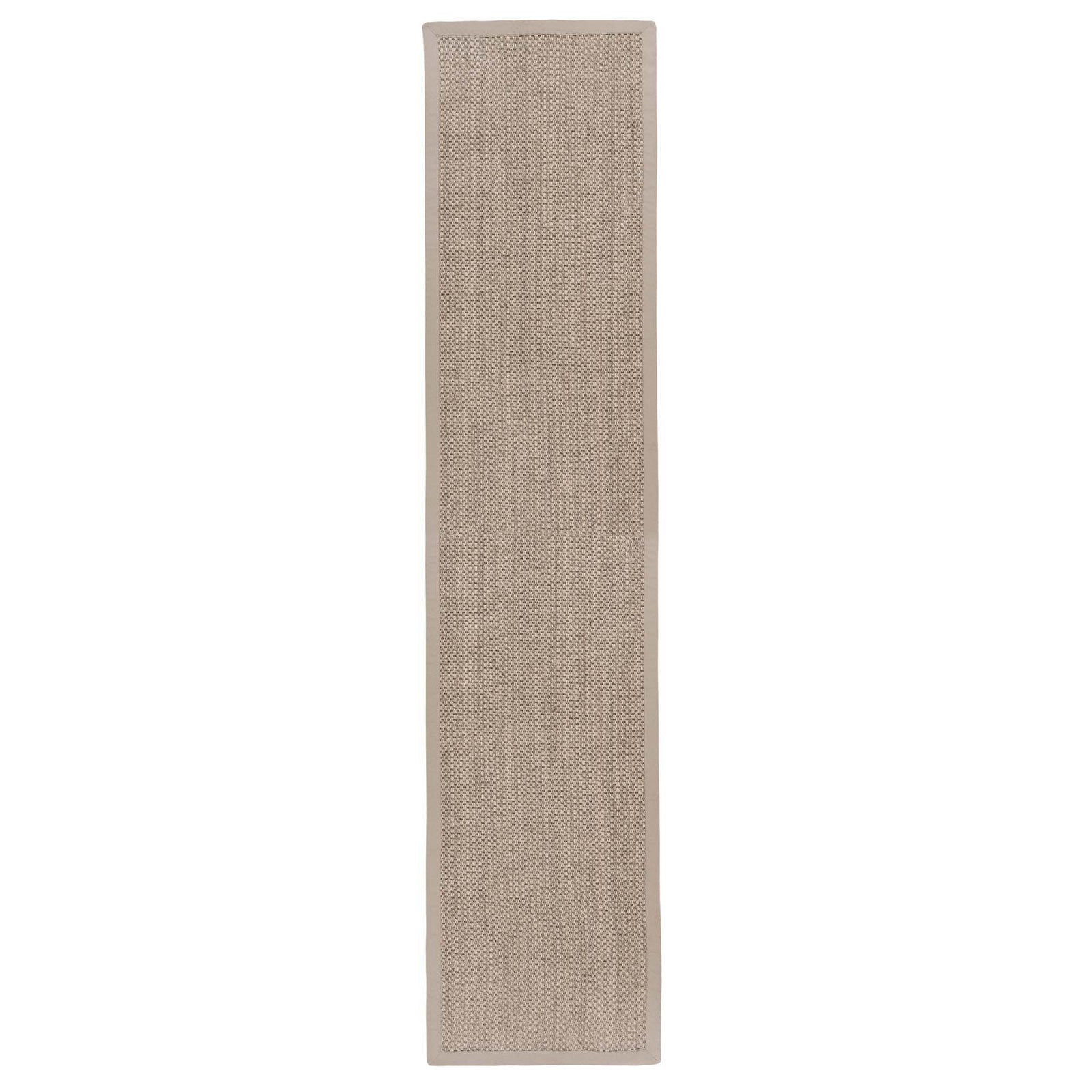 Sisal Light Beige with Sand Border Runner - a 100% sisal beige runner featuring a sand border.