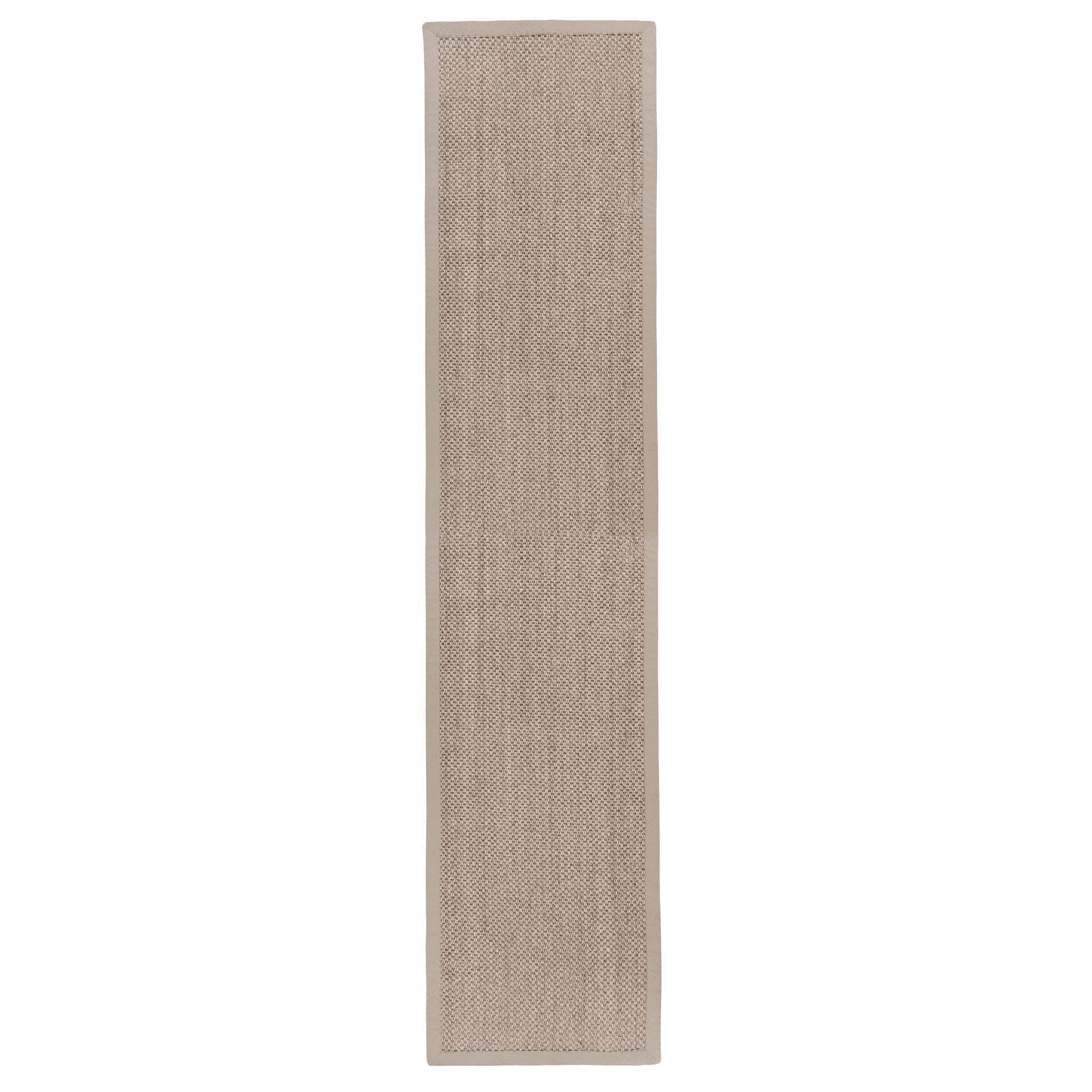 Sisal Light Beige with Sand Border Runner - a 100% sisal beige runner featuring a sand border.