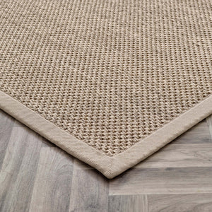 Sisal Light Beige with Sand Border Rug Runner