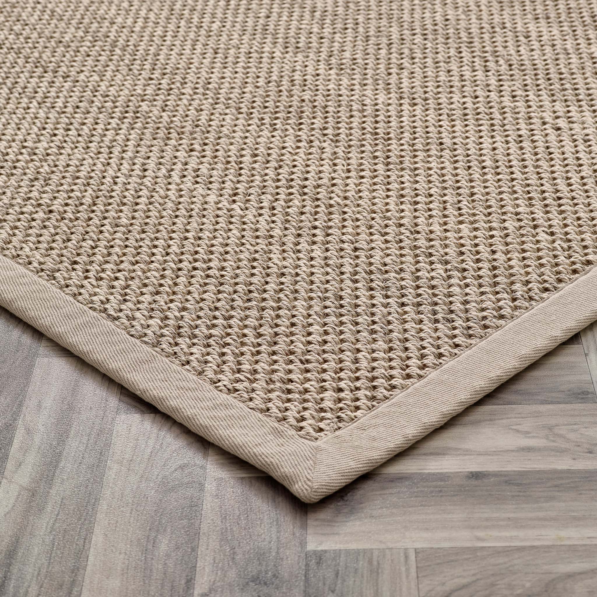 Sisal Light Beige with Sand Border Rug Runner