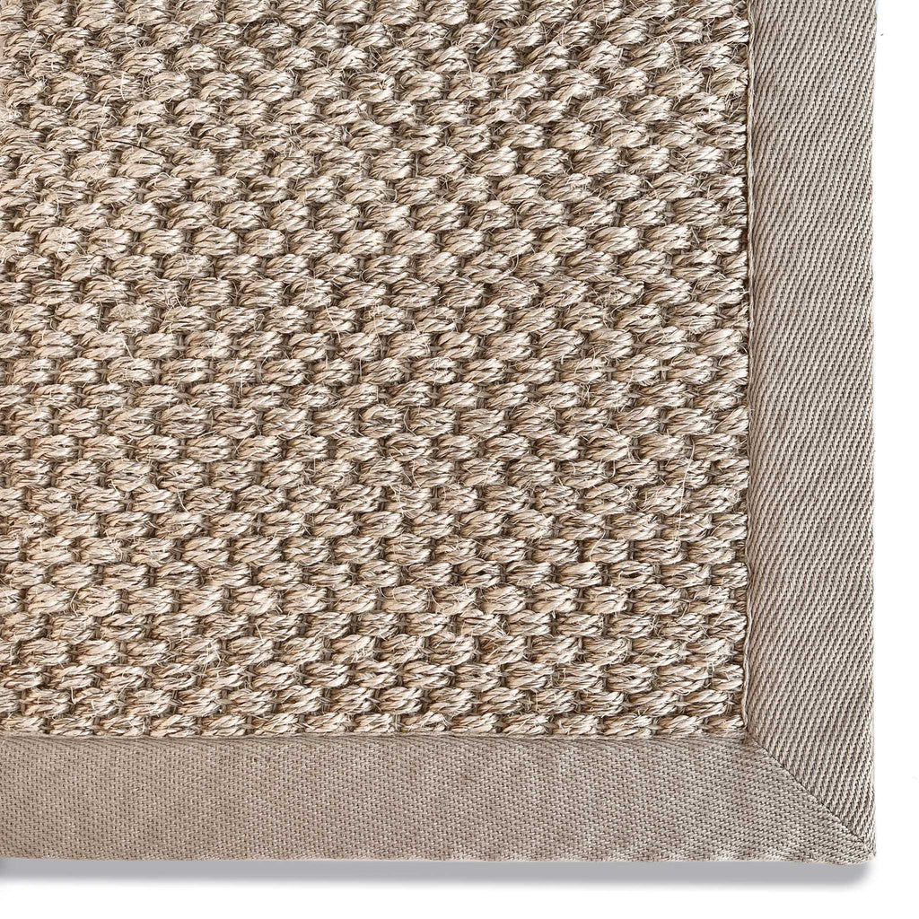 Sisal  Light Beige with Sand Border Rug- a 100% sisal rug in beige. 