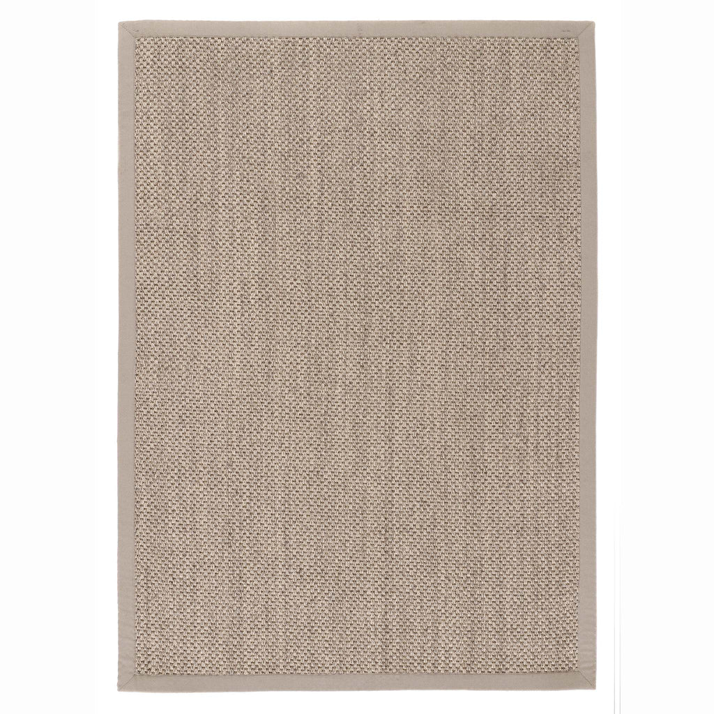 Sisal  Light Beige with Sand Border Rug- a 100% sisal rug in beige. 