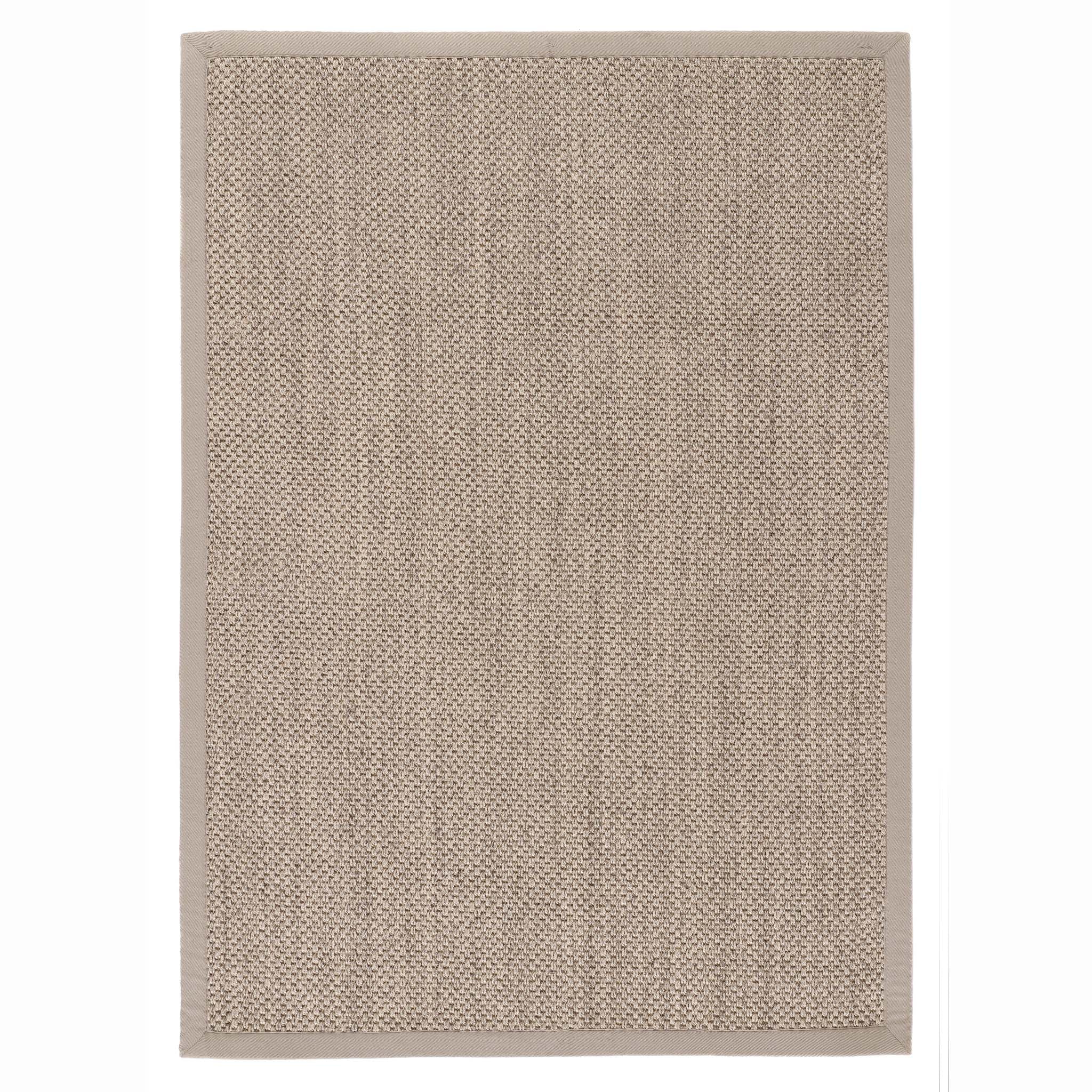 Sisal  Light Beige with Sand Border Rug- a 100% sisal rug in beige. 