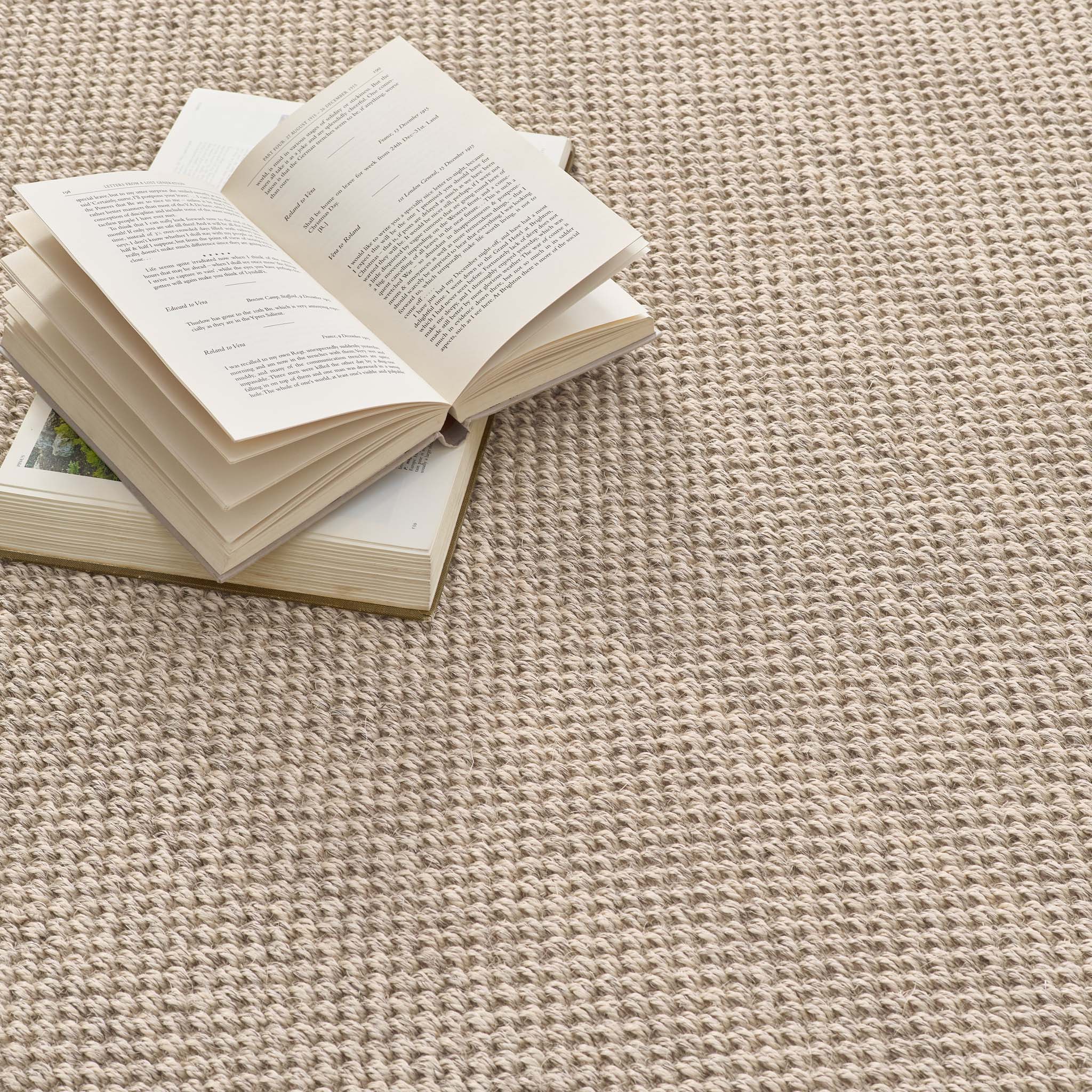 Sisal Light Beige with Sand Border Runner - a 100% sisal beige runner featuring a sand border.