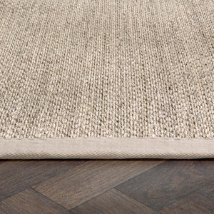 Sisal  Light Beige with Sand Border Rug- a 100% sisal rug in beige. 
