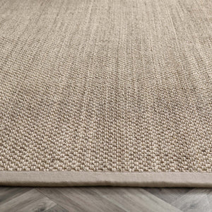 Sisal  Light Beige with Sand Border Rug- a 100% sisal rug in beige. 