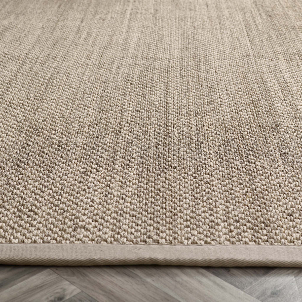 Sisal  Light Beige with Sand Border Rug- a 100% sisal rug in beige. 