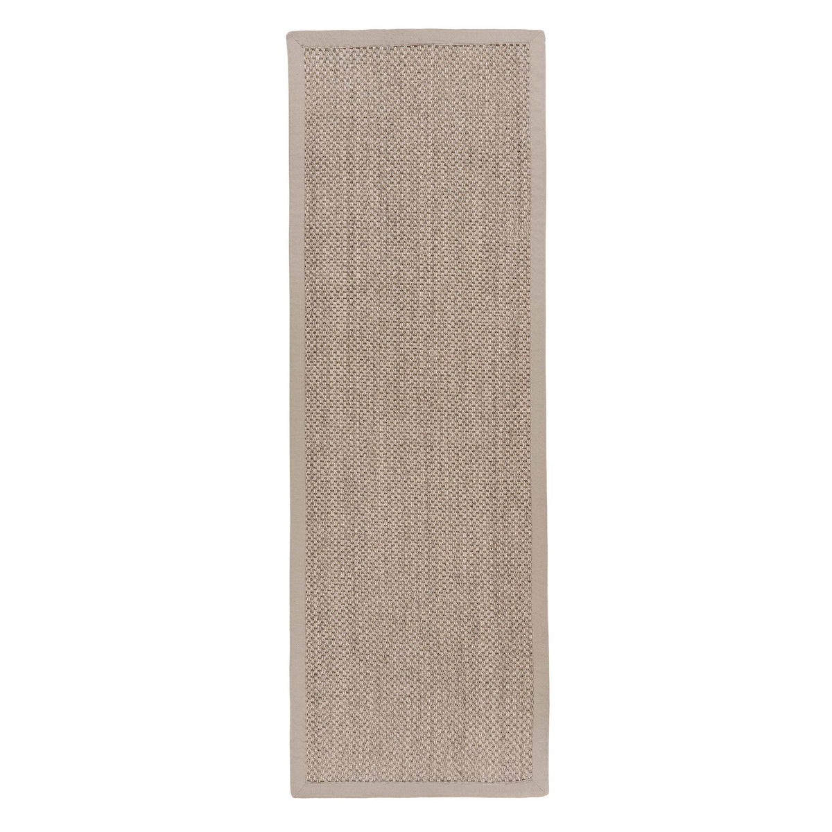 Light Beige Sisal Rug Runner with Sand Border | Sisal Runner | Hug Rug