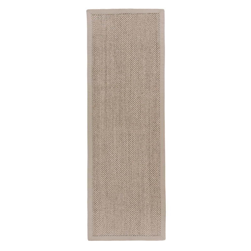 Sisal Light Beige with Sand Border Runner - a 100% sisal beige runner featuring a sand border.