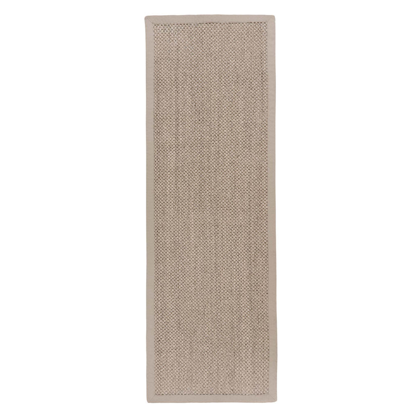 Light Beige Sisal Rug Runner with Sand Border | Sisal Runner | Hug Rug