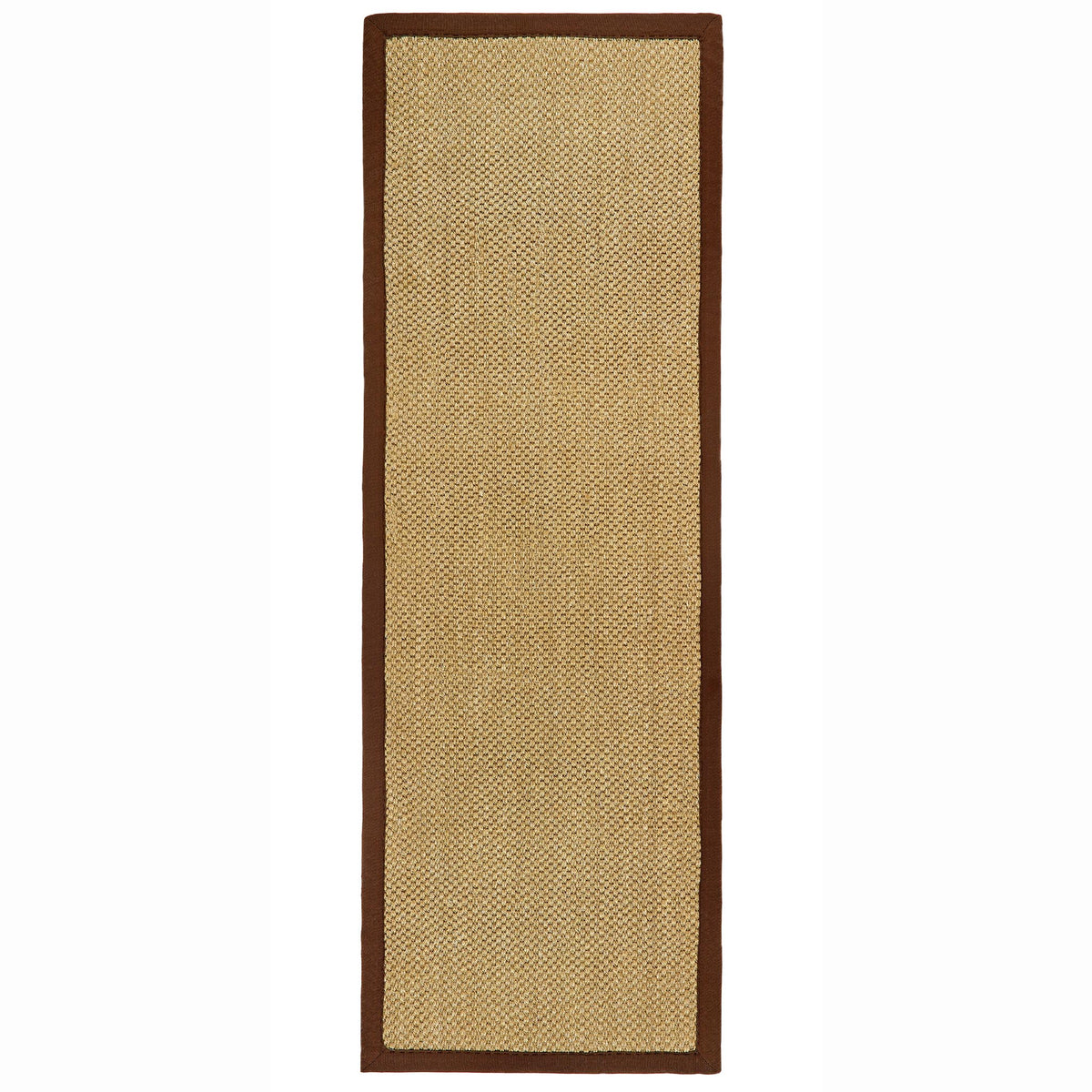 Border Rug Runner Natural Sisal Rug Runner with Dark Brown Border - Hug Rug