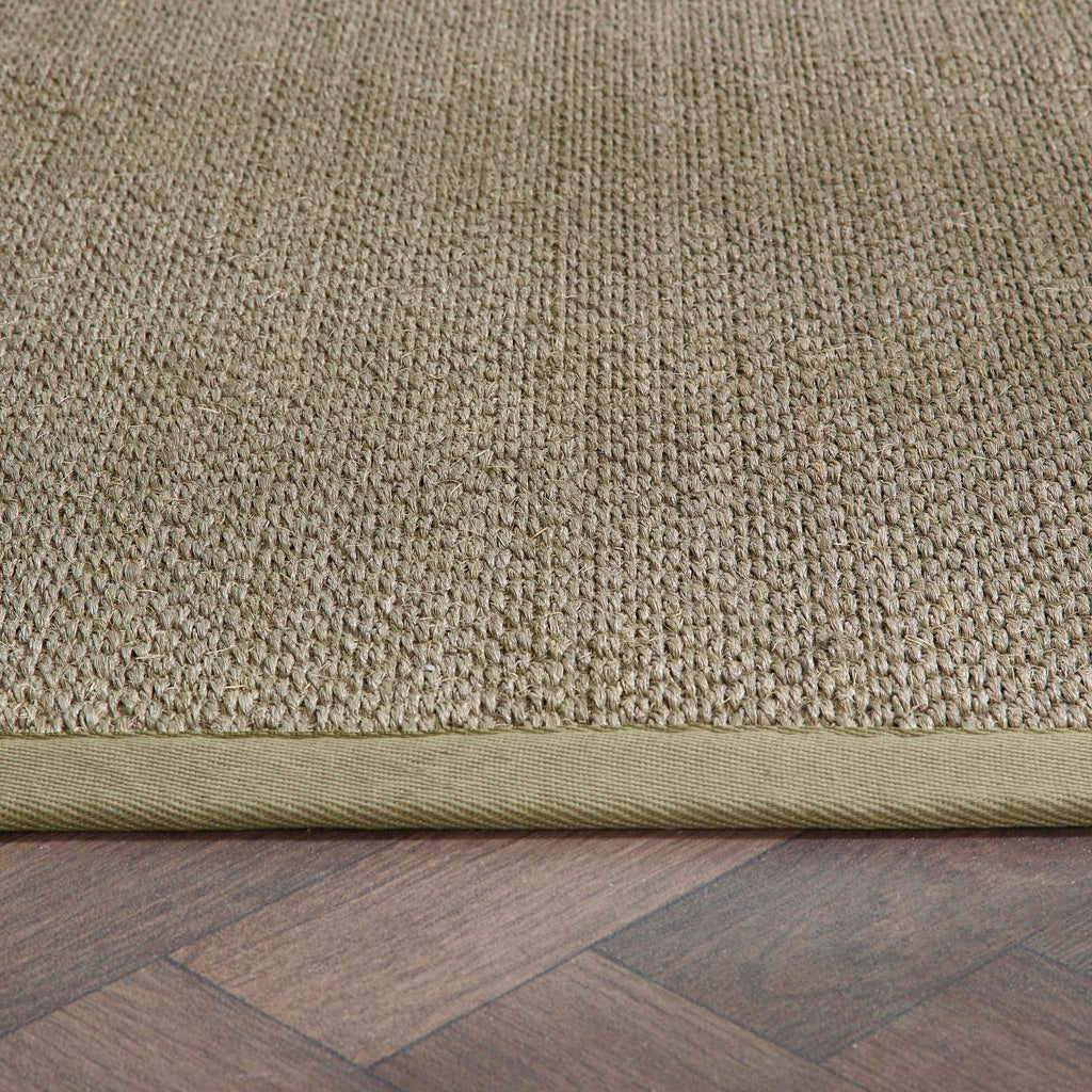 Sisal Green with Sage Green Border Runner