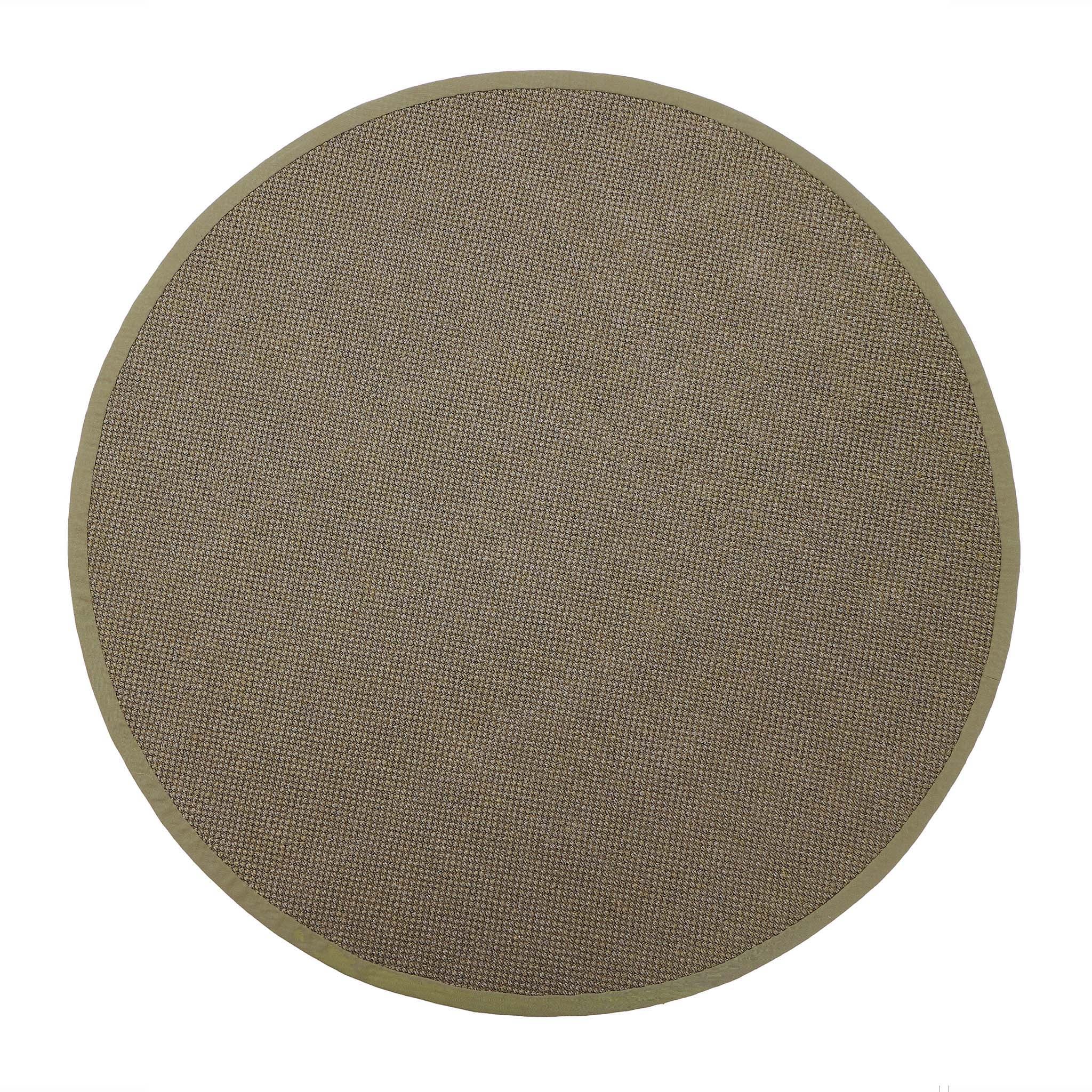 Sisal Rug Green with Sage Green Border made from 100% sisal in a solid green colour. 