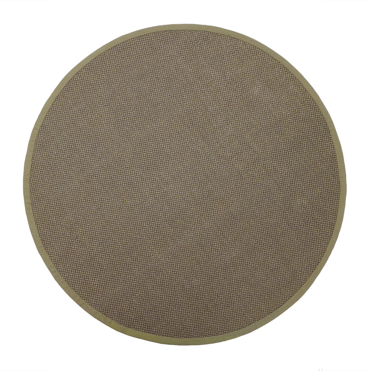 Sisal Green with Sage Green Border Rug Circle