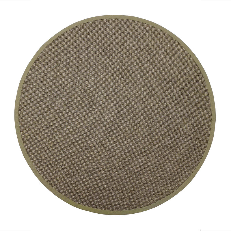Sisal Green with Sage Green Border Rug Circle