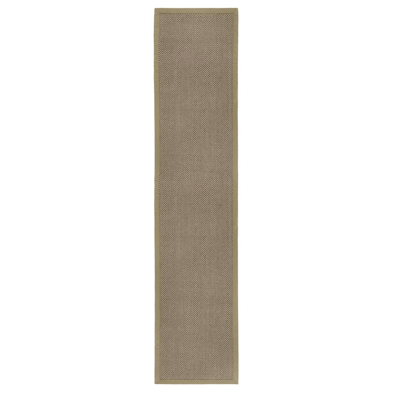 Sisal Sage Green 100% sisal runner with a two-tone border design.