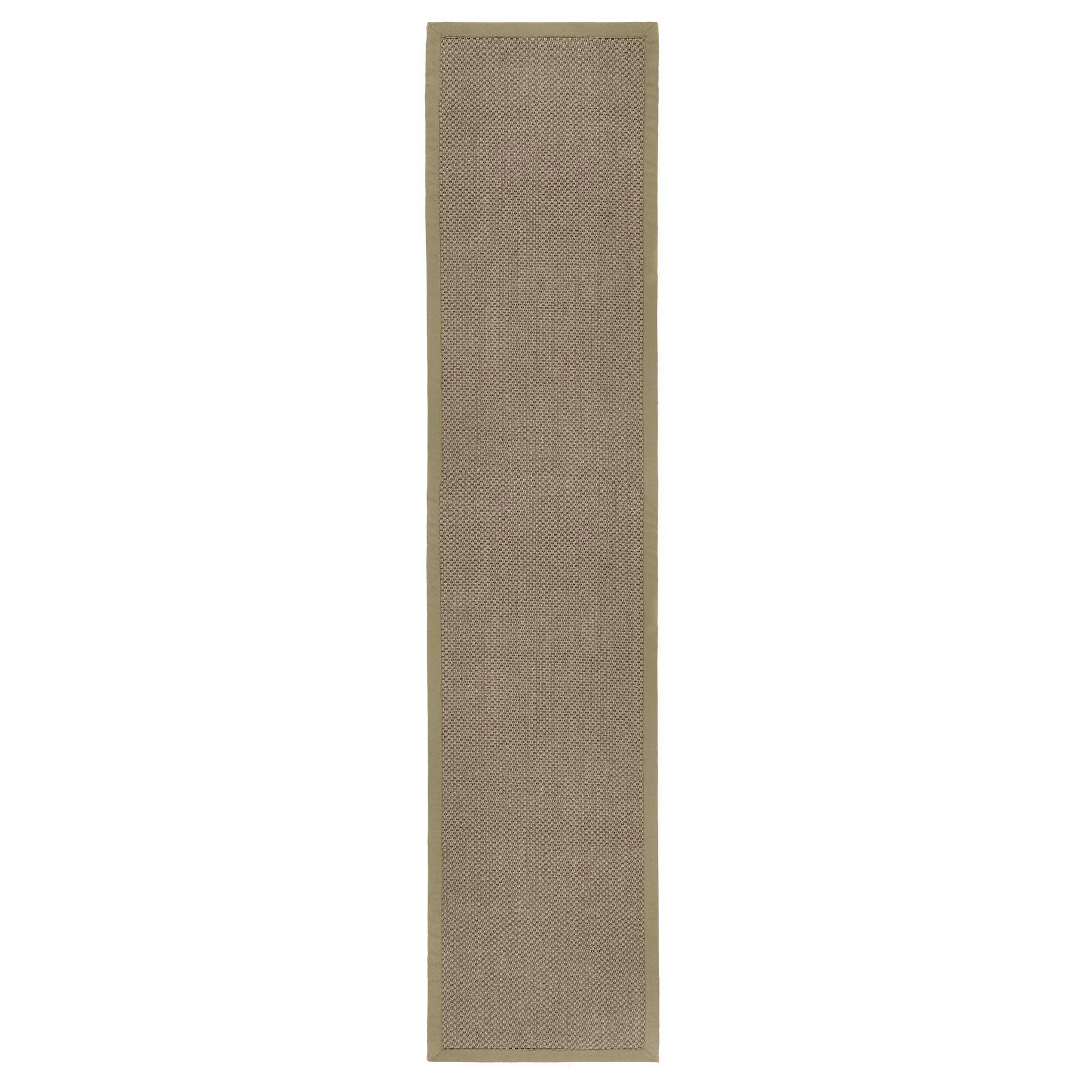 Sisal Sage Green 100% sisal runner with a two-tone border design.
