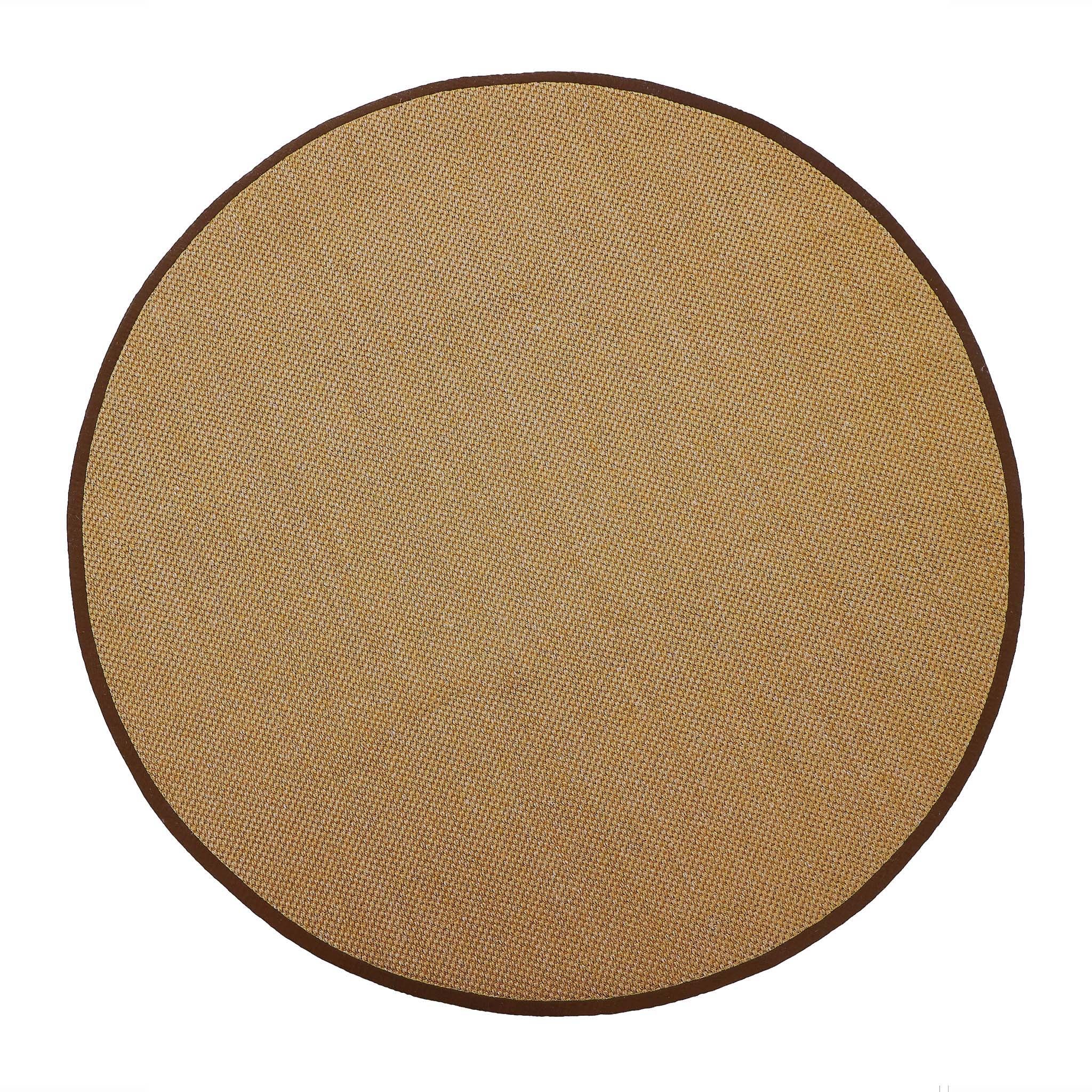 Sisal Rug Natural with Dark Brown Border 2