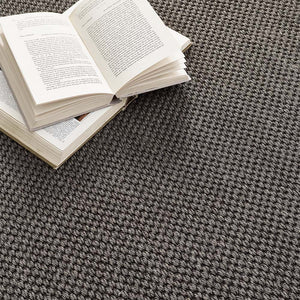 Sisal Grey with Dark Grey Border Rug made from 100% sisal in a solid grey. 