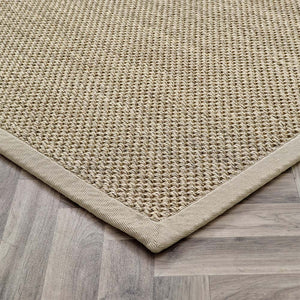 Sisal Rug Light Beige with Sand Border 4