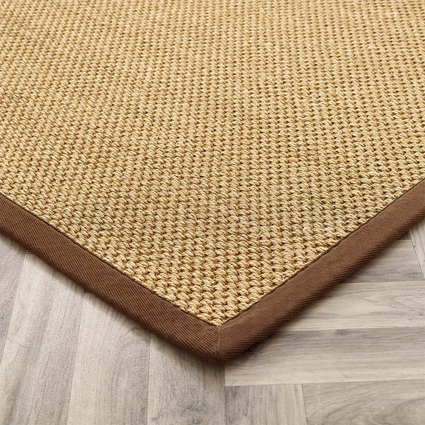 Sisal Rug Natural with Dark Brown Border 4