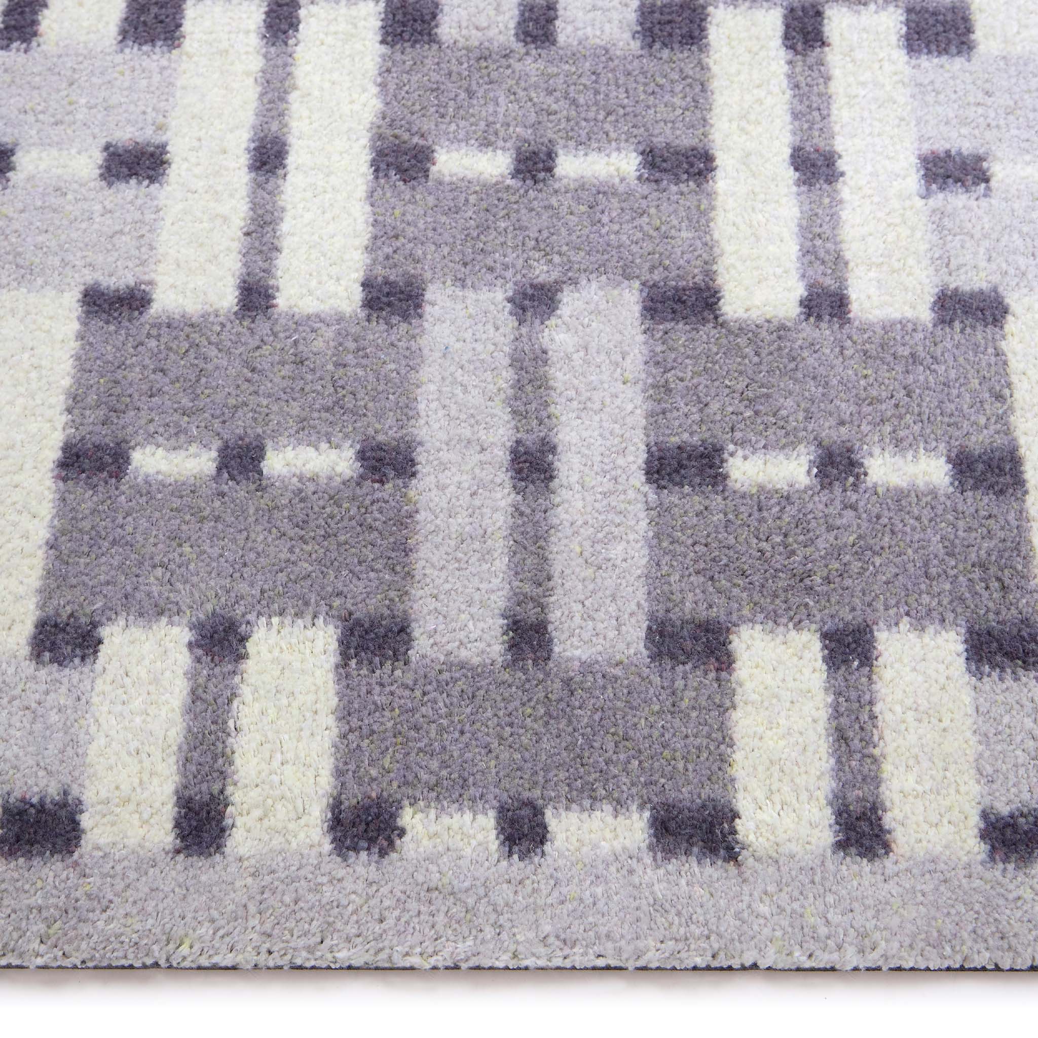 Soft Weave Grey Washable Doormat- 100% recycled cotton doormat featuring a woven style pattern.