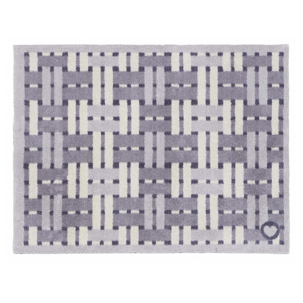 Soft Weave Grey Washable Doormat- 100% recycled cotton doormat featuring a woven style pattern.