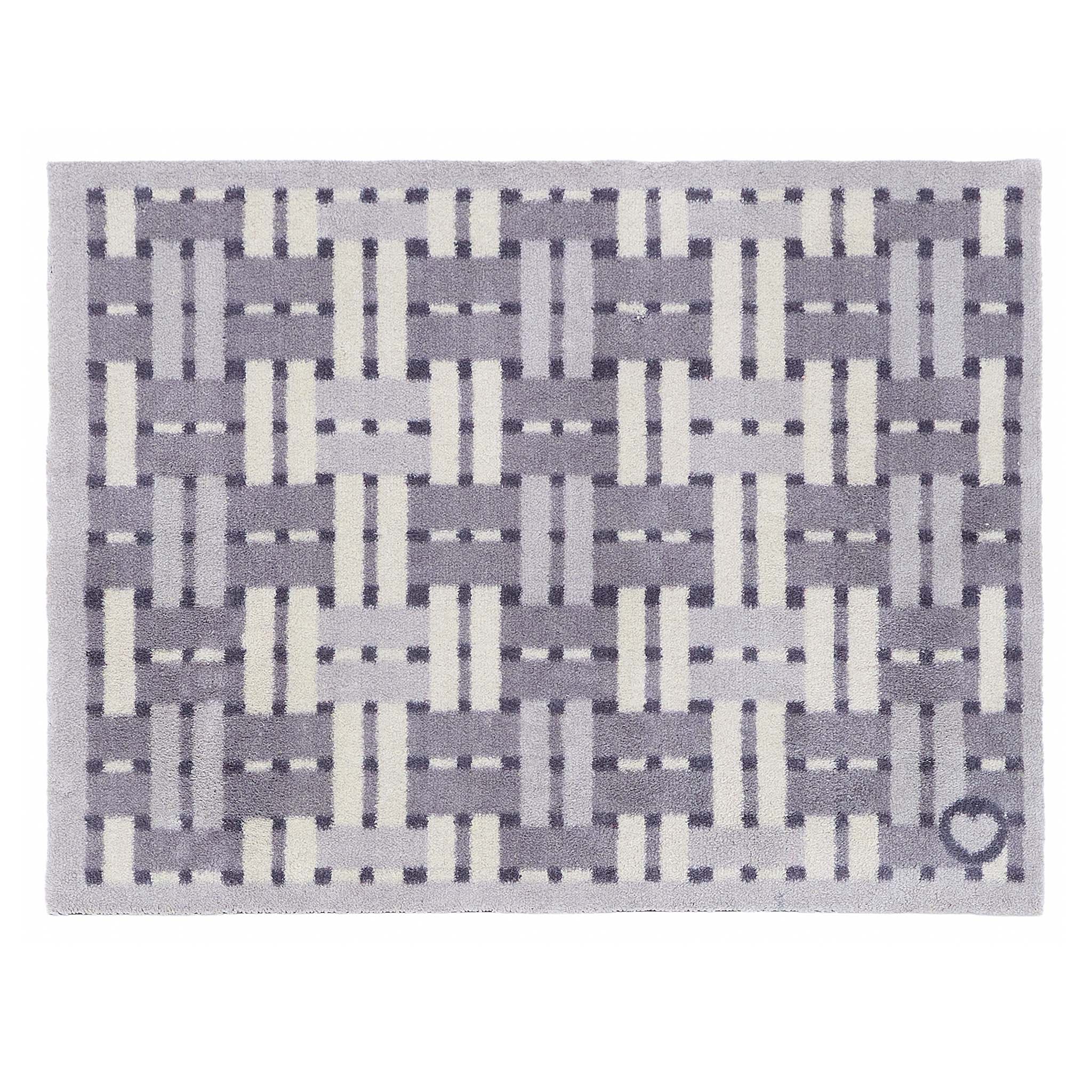 Soft Weave Grey Washable Doormat- 100% recycled cotton doormat featuring a woven style pattern.