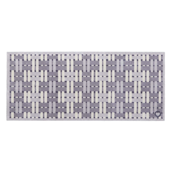 Soft Weave Grey Runner- 100% recycled cotton runner featuring a woven styled pattern.