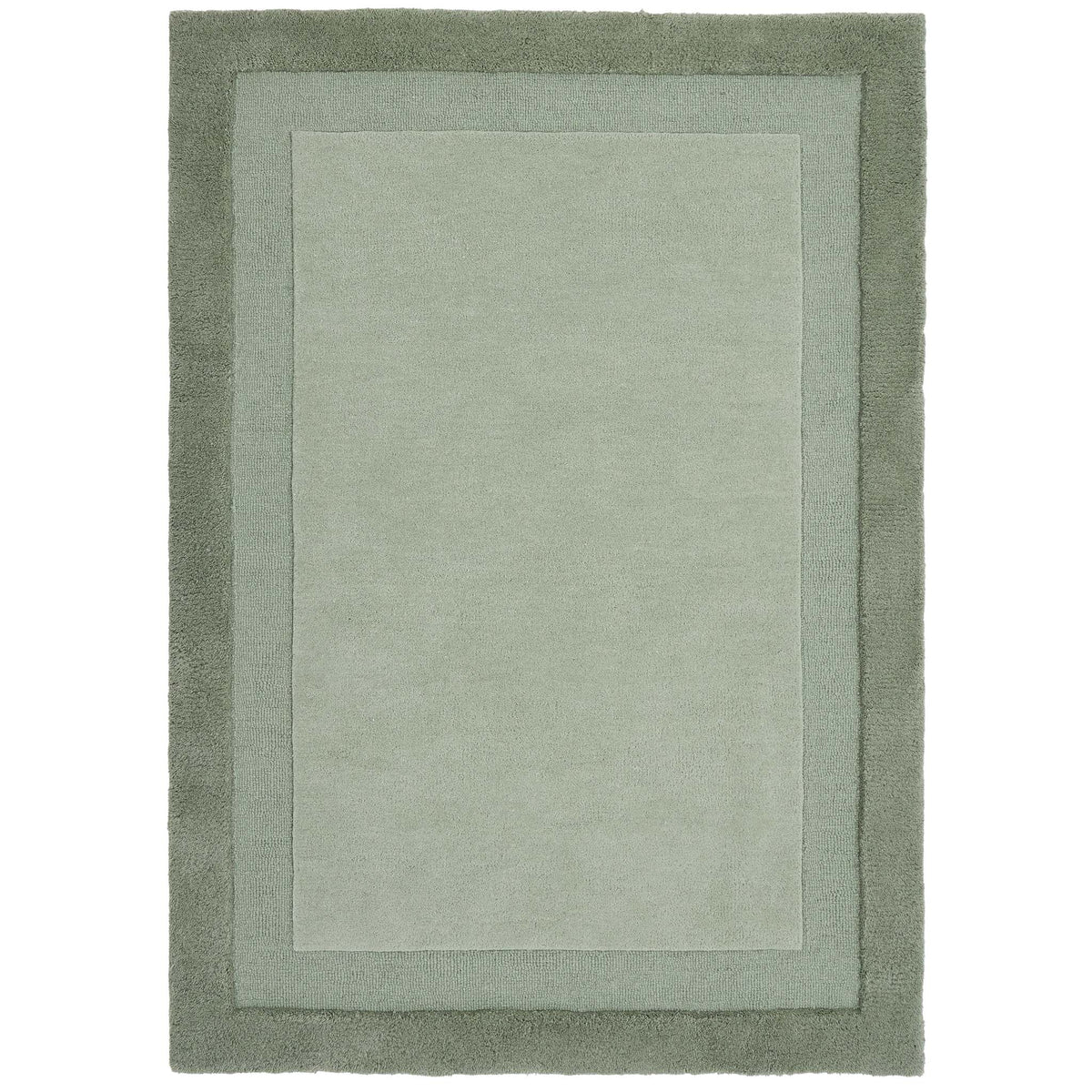 Frame Green Rug Stacked Borders Soft Green Rug | Soft & Carved - Hug Rug