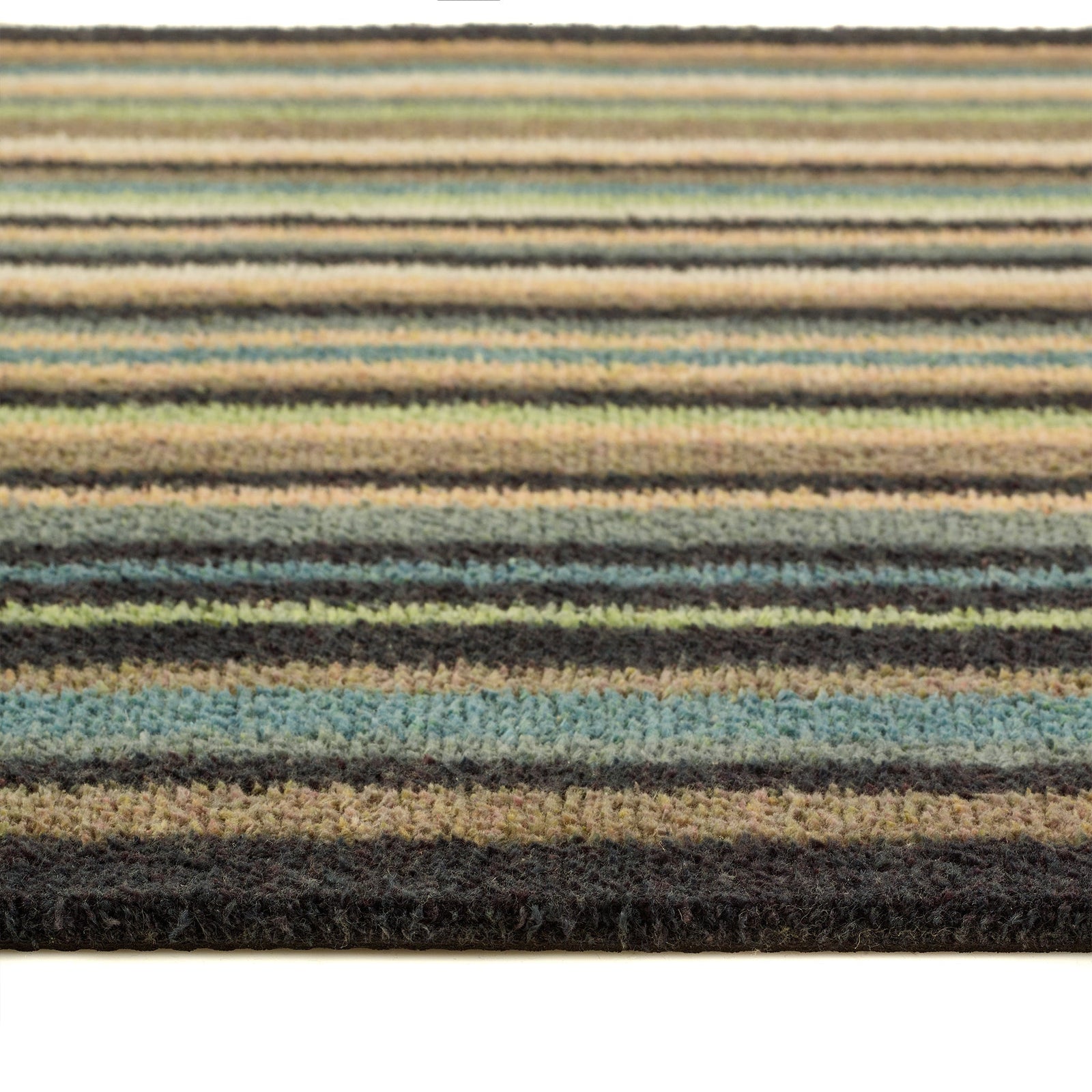 Stripe 84 Blue Green Washable Doormat 3